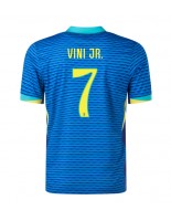 Brazílie Vinicius Junior #7 Venkovní Dres Copa America 2024 Krátký Rukáv